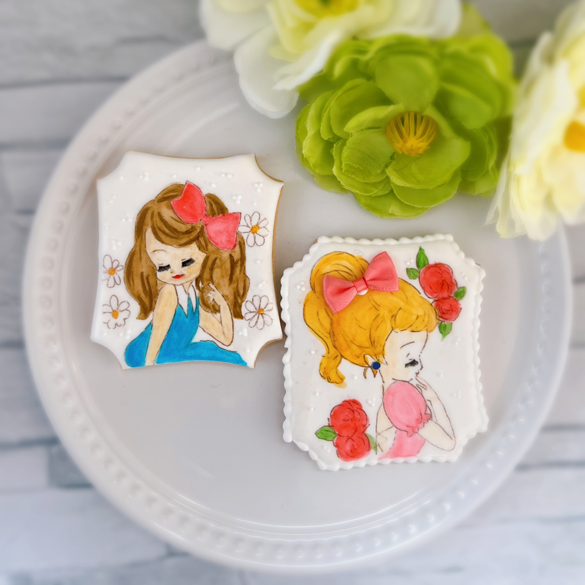 女の子のイラストクッキー