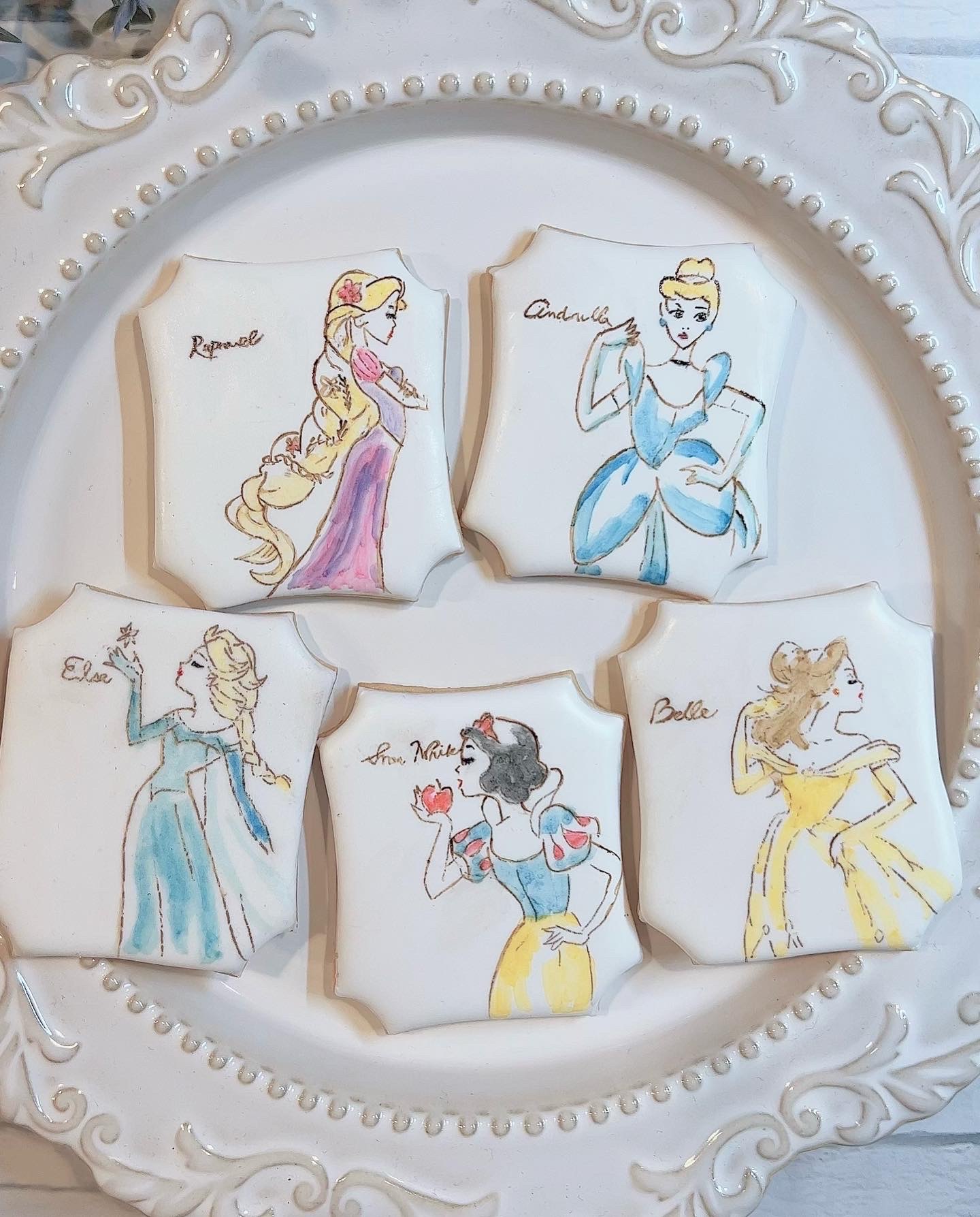 ディズニープリンセスイラストクッキー